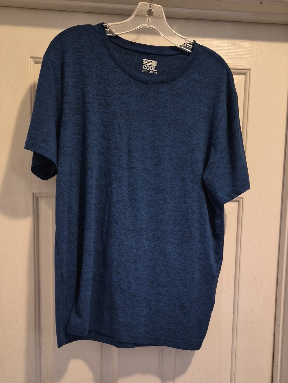 32 Degrees Cool Men's Heathered Blue Crew Neck Tee